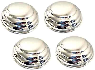 1941 Ford Car 1941 1942 Ford Pickup Truck Smooth Stainless Steel Hubcap (4) - Image 1 of 2