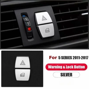 Chrome Console Warning Light & Lock Button Cover Trim For BMW 5 Series 2011-2017 - Picture 1 of 5