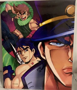 Bam! Anime JoJo’s Bizarre Adventure Fan Art Print Auto Artist Signed Max Lorenzo - Picture 1 of 5