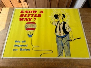 PÓSTER MOTIVACIONAL DE COLECCIÓN JD APTAKER 'TODOS DEPENDEMOS DE LAS VENTAS' NEGOCIO AÑOS 50 - Imagen 1 de 10