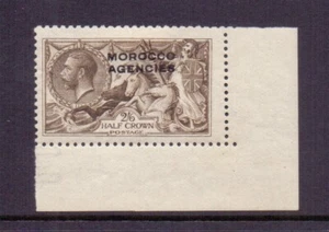 MOROCCO AGENCIES 1914 SEAHORSE 2/6 SEPIA-BROWN SG50 MH CORNER MARGINAL CAT £55 - Picture 1 of 2