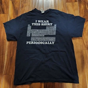 Periodic Table Science T-Shirt Black Sz XL Custom Hand Painted Graphic Back Art - Imagen 1 de 8