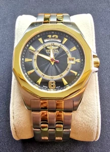 Invicta II Black/Steel Ø44 mm Model# 5242 Sapphire Coated Swiss Parts MVMT - Picture 1 of 8