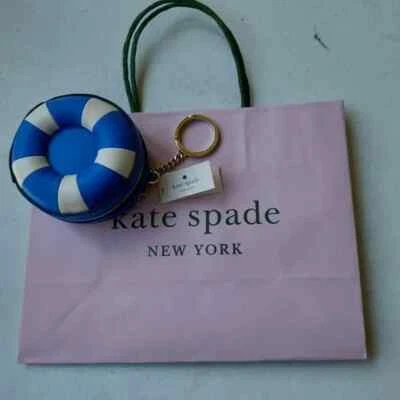 Kate Spade Cartera Llavero Monedero Splash Piscina Flotador Cuero Rosa Bolsa de Regalo K7159 Foto 1 de 4