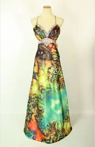 Neu mit Etikett Masquerade Multi 170 $ Abschlussball formelles Kreuzfahrt langes Kleid Größe 7 ärmelloses Kleid - Bild 1 von 12