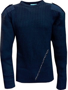 navy blue military jumper