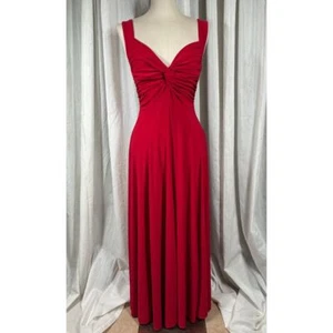 Norma Kamali Hollywood Glam Pinup Girl Dress Womens SMALL Deep Wine Rushed EUC - Picture 1 of 6