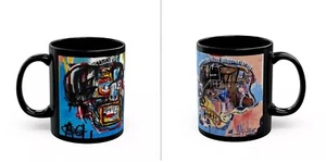 11 Unzen schwarze Tasse - Jean Michel Basquiat - Totenköpfe Graffiti Street Künstler Drucke - Bild 1 von 5