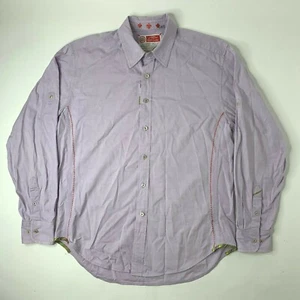 Robert Graham Mens Large Lilac Shirt Long Sleeve Button Front - Picture 1 of 6