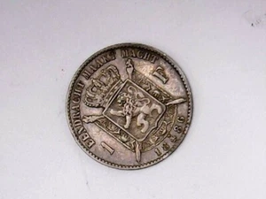 1886 Belgium Silver 1 Franc - VF - Picture 1 of 2