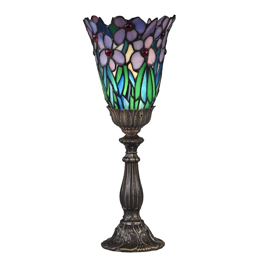 Dale Tiffany Meadowbrook Uplight Tiffany Accent Lamp, Antique Bronze - STA17006 - Image 1 of 1