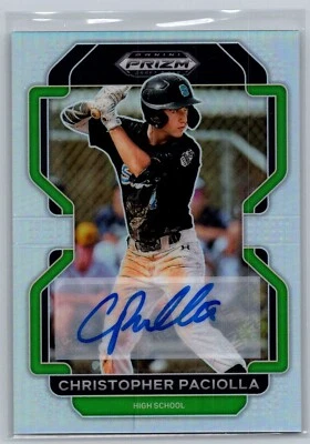 2022 Prizm Draft Picks Christopher Paciolla Silver Prizm Autograph Auto #PDP86 - Image 1 of 2