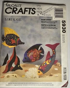 McCalls 5930 Goin' Fishin' Pattern Tropical Fish Kissen Vintage '92 unbenutzt - C1 - Bild 1 von 3