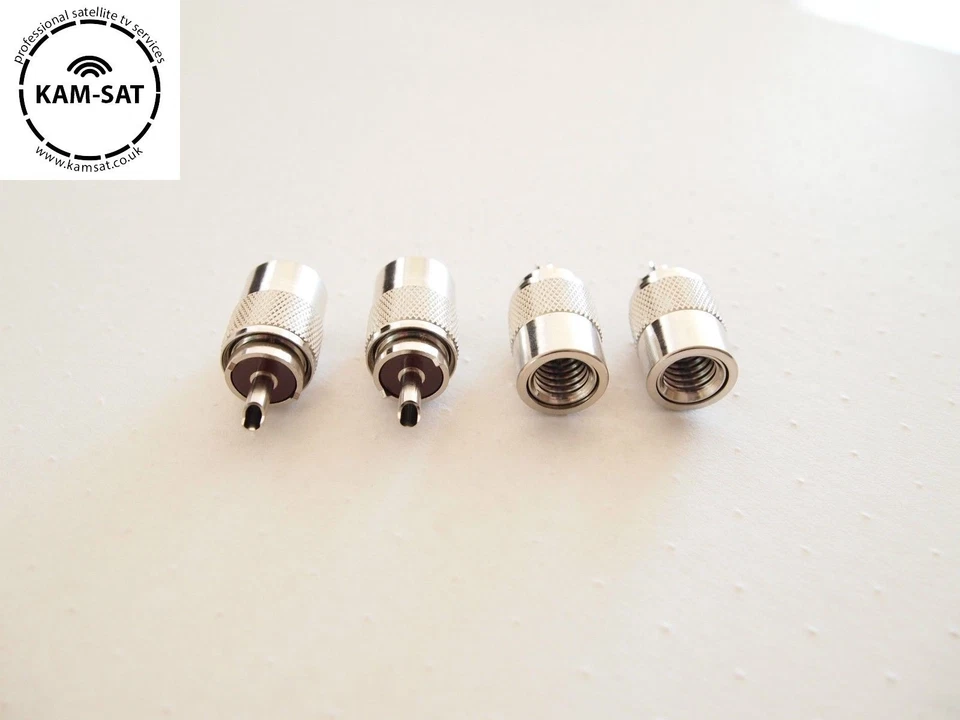 4 x PL259 UHF CONNECTOR PLUGS FOR RG213 COAXIAL CABLE CB ANTENNA  - Image 1 of 1