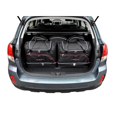 5 Kofferraumtaschen Set fahrzeugspezifisch für SUBARU OUTBACK (BR) KJUST schwarz - Bild 1 von 4