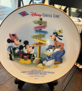 DISNEY CRUISE LINE - First European BALTIC Capitals Cruise Souvenir PLATE 2010 - Picture 1 of 3