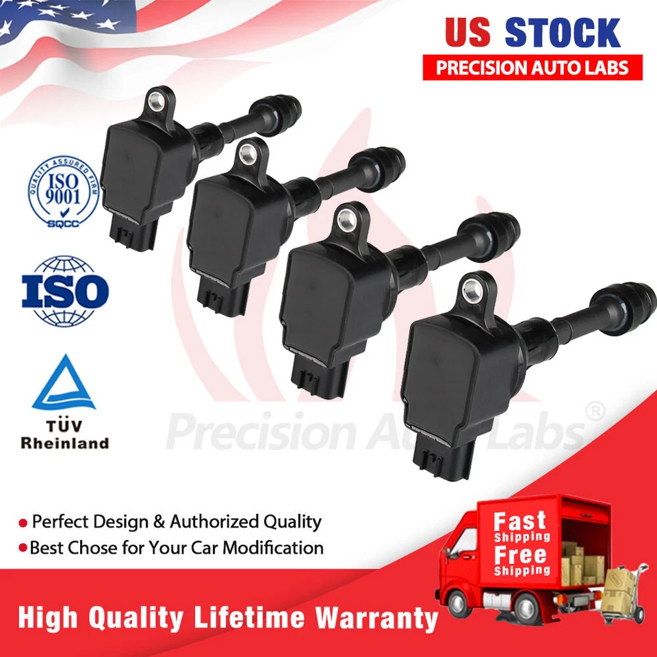 Paquete de 4 bobinas de encendido UF350 para Nissan Altima 2002 2003 2004 2005 2006 2,5 L L L4 Foto 1 de 4