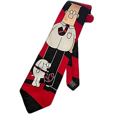 Corbata Dilbert and Dogbert tira cómica para hombre - roja - corbata talla única, azul Foto 1 de 2