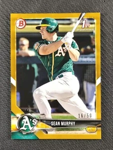 Sean Murphy 2018 Bowman 1st Bowman Gold Parallel /50 #BP58 Oakland Athletics - Picture 1 of 2