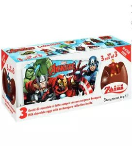 Zaini Marvel the Avengers Chocolate Surprise 3 Eggs with Toy TRIPACK 60G - Picture 1 of 2