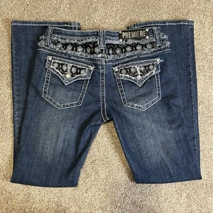 Jeans Premier vita bassa Y2K strass Rue 21 jeans donna junior taglia 7 - Foto 1 di 4