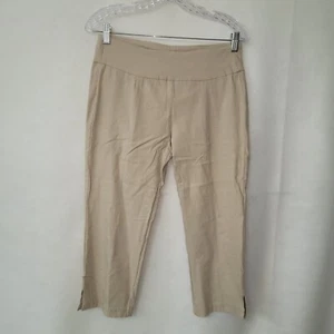 Pantalón Capri Lulu-B Mujer 6 Caqui Elastizado Clásico Playa Minimalista Cápsula - Imagen 1 de 11