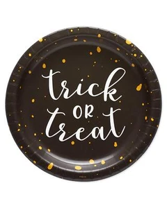 36count 9 In. Paper Dinner Plates Trickortreat Paper Halloween Party Supplies - Picture 1 of 5