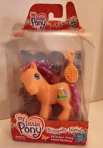 Island Rainbow My Little Pony G3 Butterfly Island Orange Shimmer Lametta i - Bild 1 von 3