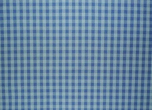 JAB Bay Blue Check Woven Remnant New - Picture 1 of 1