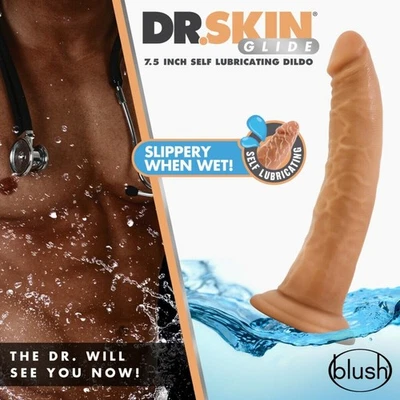 7.5" Self Lubricating Mocha Cock Realistic Dildo Sex Toys for Men Women Couples - Image 1 of 4