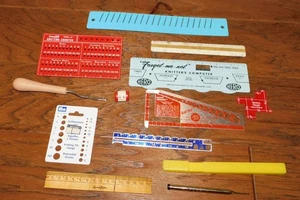 LOT 12 Knitting Bunka Punch Emb. Yarn Accessories Susan Bates Tokiwa Lietz +VNTG - Picture 1 of 8