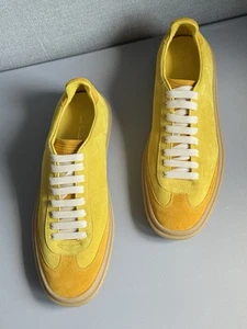 PAUL SMITH HOMBRES Pala Amarillo Logo Uk8/EU42 Zapatillas Entrenador Hecho en Italia Nuevo £450 - Imagen 1 de 18
