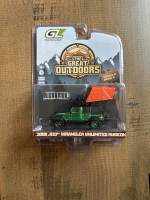 Jeep Wrangler Rubicon 2008 Greenlight Great Outdoors 4/cámper en la azotea *CHASE* Foto 1 de 2