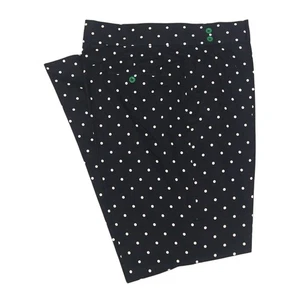 Mens Gurkha Pants 38 Black White Polka Dot Cotton Straight Flat Front Trousers - Picture 1 of 7