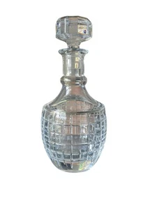 Ralph Lauren Plaid Heavy Crystal Glass Cocktail Party Decanter 25 oz - Picture 1 of 5