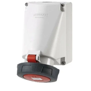 (AMPMECH) MENNEKES SOCKET 136 RECEPTACLE; WALL MT, 63A-5P-415V, IP67 - Picture 1 of 2