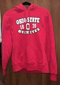 Russell Athletic Ohio State 1870 Buckeyes Red Hoodie Sweatshirt Size L - Picture 1 of 15