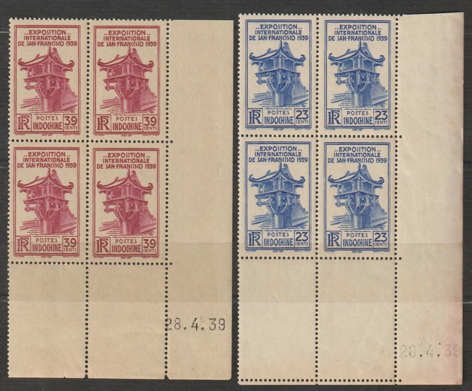 Block Four Indochine Exposition Internationale De San Francisco MNH  - Image 1 of 1