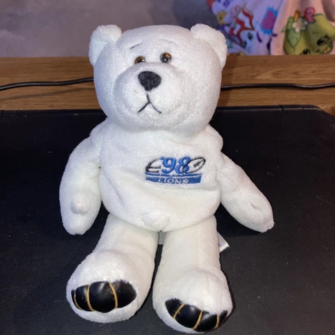 1998 Limited Treasures 8" Bear Charlie Batch #10 Detroit Lions Cover