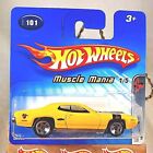 2005 Hot Wheels #101 Muscle Mania 1971 Plymouth Gtx Yellow Chrome-Base Shortcard