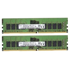 Hynix 32GB 2X16GB DDR4 2666MHz PC4-21300 2RX8 UDIMM Memory Ram HMA82GU6CJR8N-VK - Picture 1 of 5