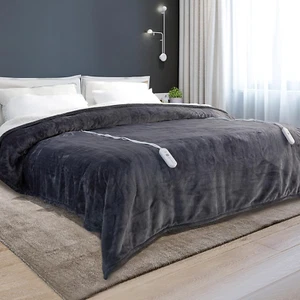 Electric Blanket King Size - Heated Blanket with Dual Control, 5 Heating Levels, - Picture 1 of 8