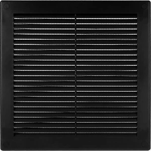 8'' x 8'' Inch Black Soffit Vent Cover - Flat Square Air Vent Louver - Grille... - Picture 1 of 8