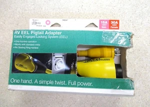 Park Power 15A Male to 30A Female RV Boat 125v Twist Lock Pigtail Adapter RV - Picture 1 of 2