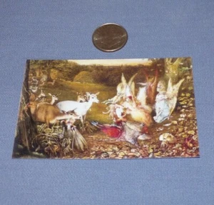 Print Dollhouse Miniature Famous Fairy Painting John Anster Fitzgerald Forest - Picture 1 of 1