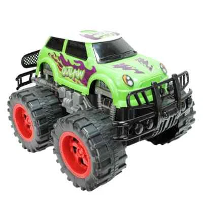 BEMIRO XXL Monster Truck grün mit Schubstange - ca. 40 cm, Monster Truck Spielzeug