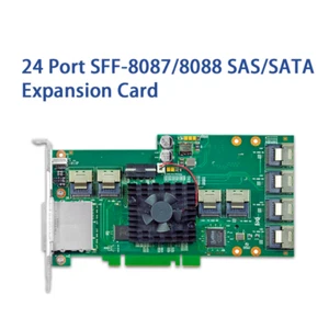 Shinreal 24 Port SFF-8087 and 8 Port SFF-8088 SAS/SATA Expander Card - Picture 1 of 6