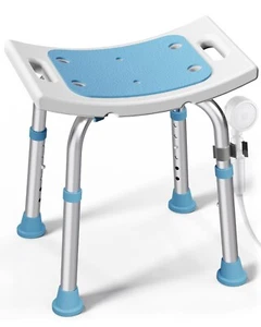 Adjustable Height Shower Chair For Seniors & Adults Lightweight & Durable Anti-S - Picture 1 of 7
