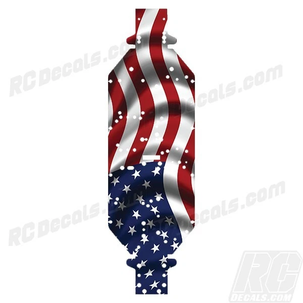 Losi DBXL-E 2.0 Buggy Chassis Protector Graphic Decal Wavy American Flag 1/5 - Image 1 of 1