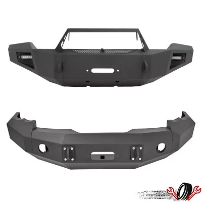 Front Bumper Guard For Dodge Ram 1500 2500 3500 2002-05 w/ Winch Plate LED Light - Image 1 of 2